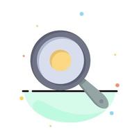 Pan Frying Kitchen Griddle Abstract Flat Color Icon Template vector