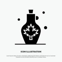 Beverage Kettle Water Water Pot Leaf solid Glyph Icon vector