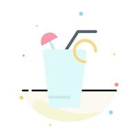 Juice Drink Food Spring Abstract Flat Color Icon Template vector