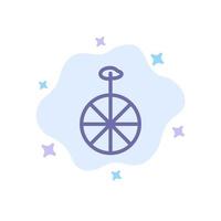 Wheel Cycle Circus Blue Icon on Abstract Cloud Background vector