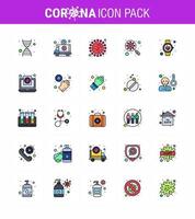 Coronavirus 2019nCoV Covid19 Prevention icon set magnifying glass bacteria devirus bacteria viral coronavirus 2019nov disease Vector Design Elements