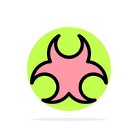 Bio Hazard Sign Science Abstract Circle Background Flat color Icon vector