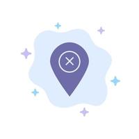Location Map Navigation Pin Blue Icon on Abstract Cloud Background vector