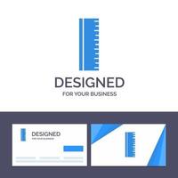 Creative Business Card and Logo template Education Ruler School Vector Illustration