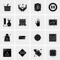 16 iconos de negocios universales vector ilustración de icono creativo para usar en proyectos relacionados con la web y dispositivos móviles