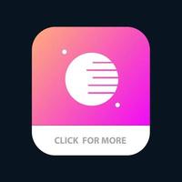 Astronomy Planet Space Mobile App Button Android and IOS Glyph Version vector