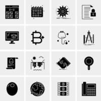 16 Universal Business Icons Vector Creative Icon Illustration to use in web and Mobile Related project