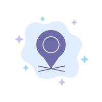 Location Map Pointer Pin Blue Icon on Abstract Cloud Background vector