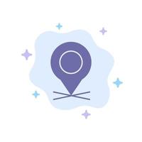 Location Map Pointer Pin Blue Icon on Abstract Cloud Background vector