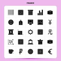 Solid 25 Finance Icon set Vector Glyph Style Design Black Icons Set Web and Mobile Business ideas design Vector Illustration