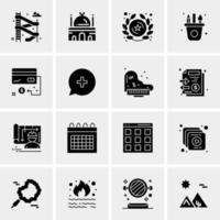 16 iconos de negocios universales vector ilustración de icono creativo para usar en proyectos relacionados con la web y dispositivos móviles