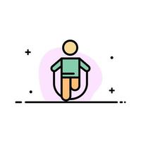 Activity Jump Jumping Rope Skipping  Business Flat Line Filled Icon Vector Banner Template