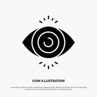 Eye Test Search Science solid Glyph Icon vector