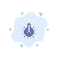 Light Bulb Idea Tips Suggestion Blue Icon on Abstract Cloud Background vector