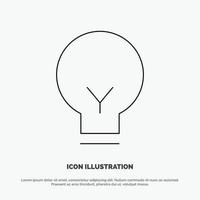 Light Bulb Basic Ui Line Icon Vector