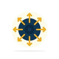 Target Point Achieve Success Abstract Circle Background Flat color Icon vector