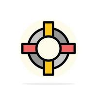 Help Lifesaver Support Abstract Circle Background Flat color Icon vector