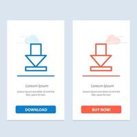 Arrow Dawn Download  Blue and Red Download and Buy Now web Widget Card Template vector