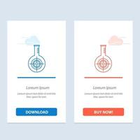 Chemical Flask Reaction Lab Target  Blue and Red Download and Buy Now web Widget Card Template vector