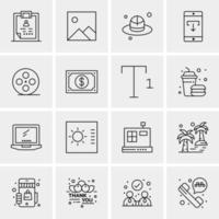 16 Universal Business Icons Vector Creative Icon Illustration to use in web and Mobile Related project