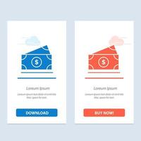 Dollar Money American Usa  Blue and Red Download and Buy Now web Widget Card Template vector