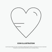 Heart Love Study Education Line Icon Vector