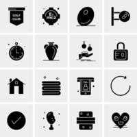 16 iconos de negocios universales vector ilustración de icono creativo para usar en proyectos relacionados con la web y dispositivos móviles