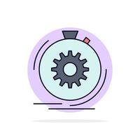 Action fast performance process speed Flat Color Icon Vector