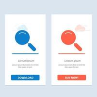 General Magnifier Magnify Search  Blue and Red Download and Buy Now web Widget Card Template vector