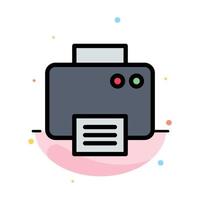 Printer Print Printed Machine Abstract Flat Color Icon Template vector