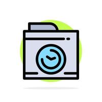 Camera Image Big Think Abstract Circle Background Flat color Icon vector