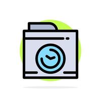 Camera Image Big Think Abstract Circle Background Flat color Icon vector