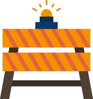 Barrier Construction Stop Closed Road  Flat Color Icon Vector icon banner Template
