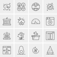 16 Universal Business Icons Vector Creative Icon Illustration to use in web and Mobile Related project