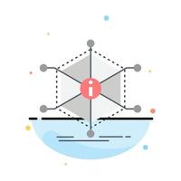Data help info information resources Flat Color Icon Vector