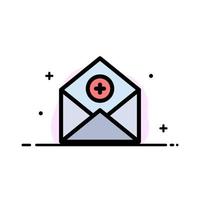 Add AddMail Communication Email Mail  Business Flat Line Filled Icon Vector Banner Template