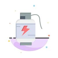 Accumulator Battery Power Charge Abstract Flat Color Icon Template vector