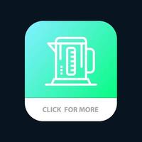 Boiler Coffee Machine Hotel Mobile App Button Android and IOS Line Version vector