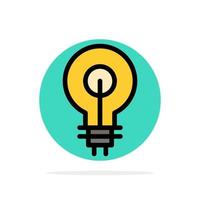 Bulb Glow Idea Insight Inspiriting Abstract Circle Background Flat color Icon vector