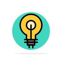 Bulb Glow Idea Insight Inspiriting Abstract Circle Background Flat color Icon vector