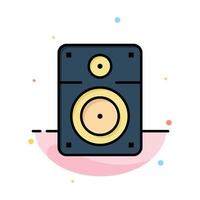 Speaker Loud Music Education Abstract Flat Color Icon Template vector