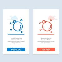 Bomb Comet Explosion Meteor Science  Blue and Red Download and Buy Now web Widget Card Template vector