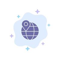 Location Map Globe Internet Blue Icon on Abstract Cloud Background vector