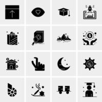 16 iconos de negocios universales vector ilustración de icono creativo para usar en proyectos relacionados con la web y dispositivos móviles