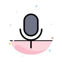 Mic Microphone Basic Ui Abstract Flat Color Icon Template vector