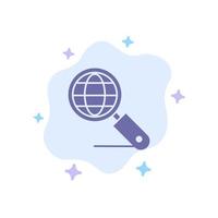 Globe Internet Search Seo Blue Icon on Abstract Cloud Background vector