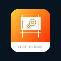 Board Ad Message Mobile App Icon Design vector