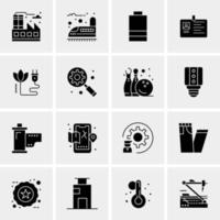 16 iconos de negocios universales vector ilustración de icono creativo para usar en proyectos relacionados con la web y dispositivos móviles