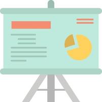 Presentation Board Projector Graph  Flat Color Icon Vector icon banner Template