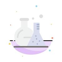 Tube Flask Lab Science Abstract Flat Color Icon Template vector